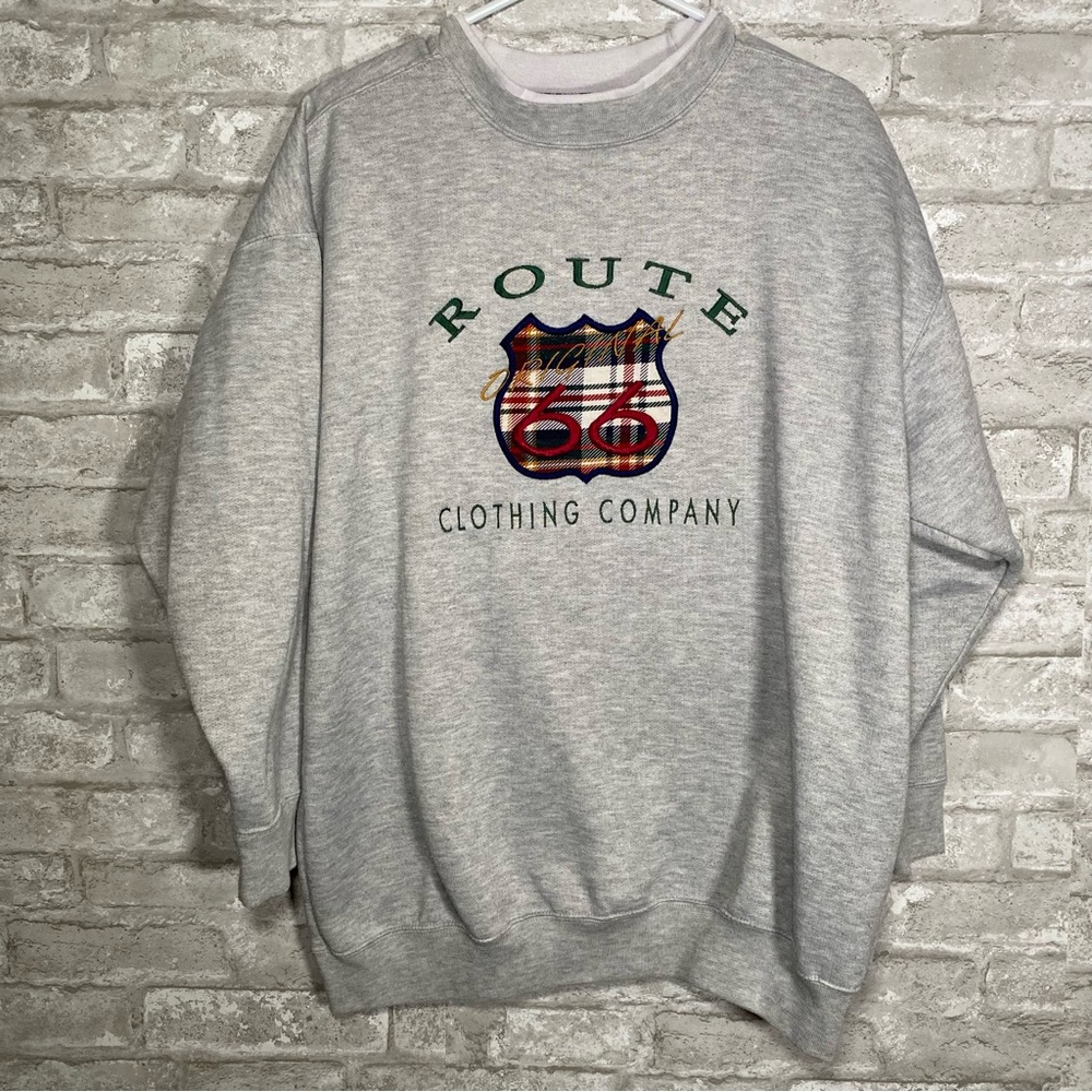 Vintage 90s Route 66 Clothing Company Crewneck Sweatshirt size small oversized
